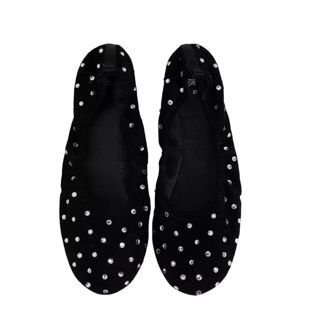 Zara Crystals Ballerina Flats size 36